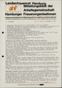 Mitteilungsblatt der Arbeitsgemeinschaft Hamburger Frauenorganisation