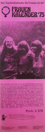 Frauenkalender '75 : der Taschenkalender für Frauen ist da!